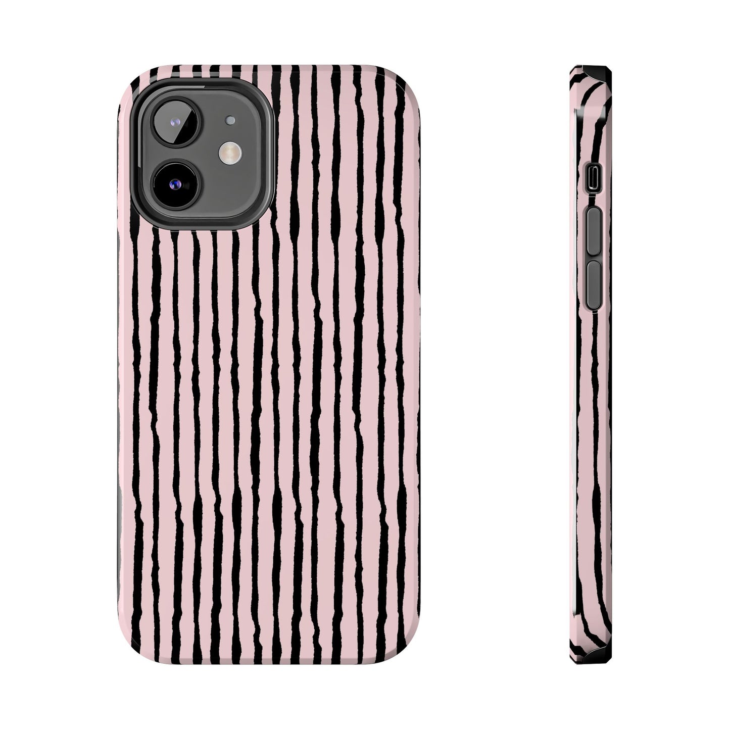 Sorta Stripe Light Pink / Black Phone Case