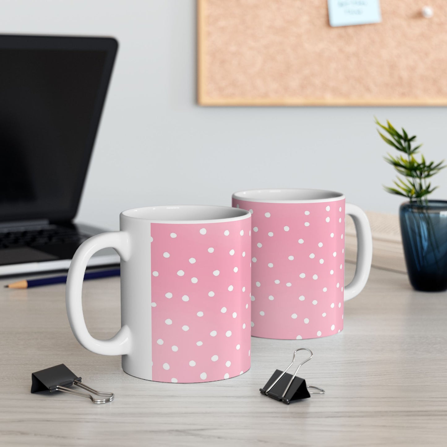 Dinky Dots Pink / White Cup