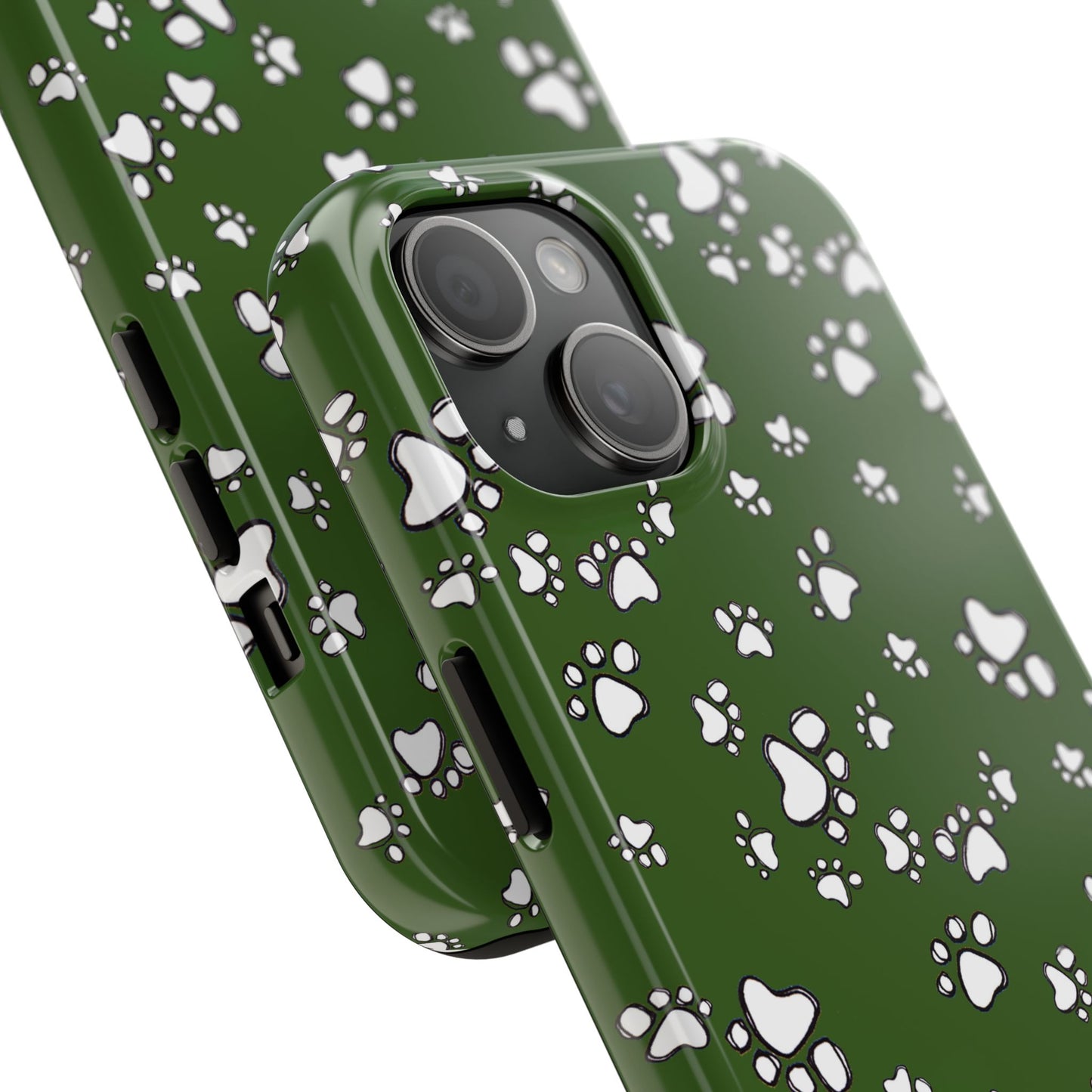 Paw Flakes Green Phone Case