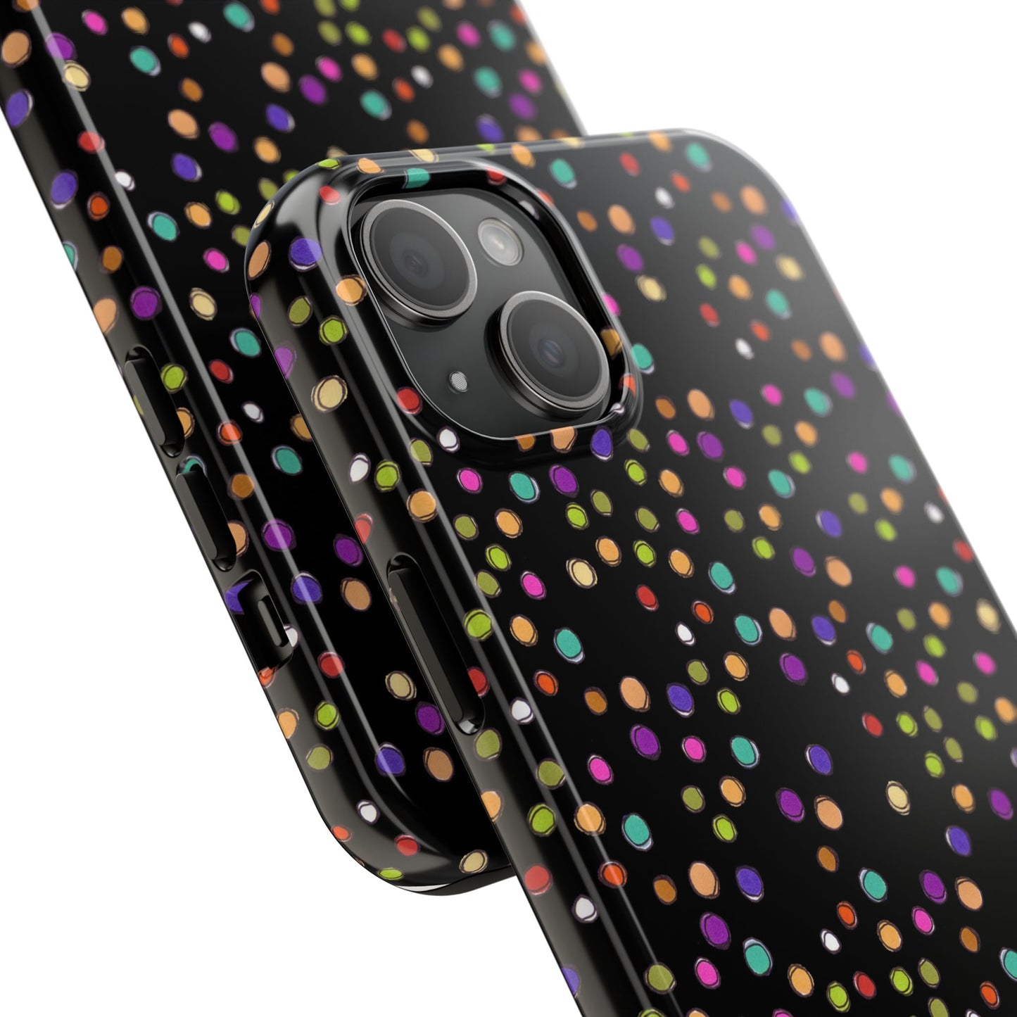 Dog Dots Black Phone Case