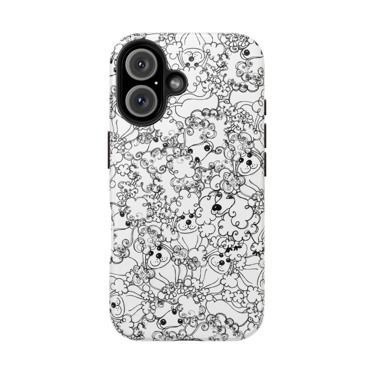 Poodle Party White Phone Case