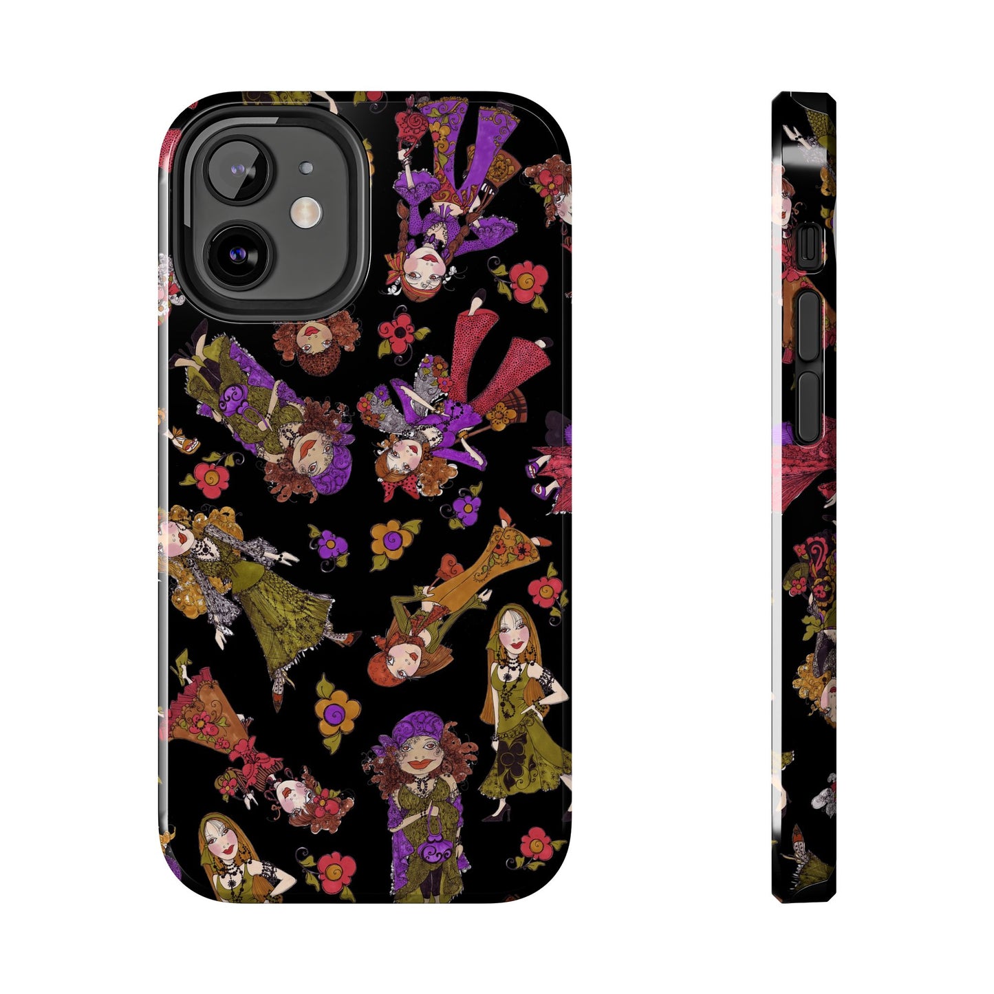 Tossed Gypsies Black Phone Case