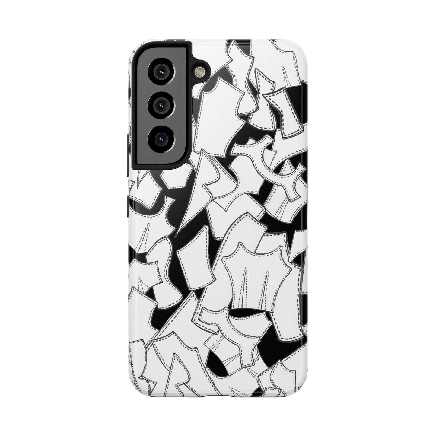Pattern Pieces Black Phone Case