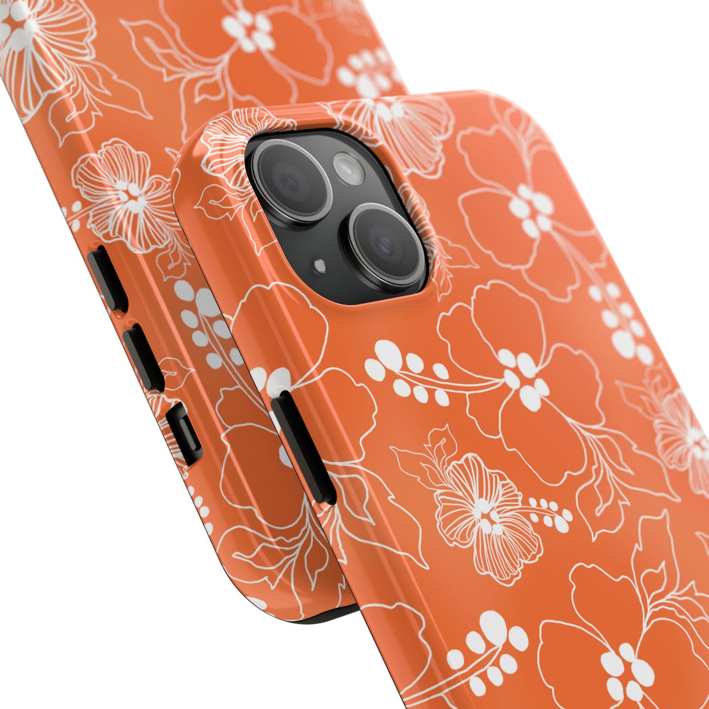 Lacey Hibiscus Coral Phone Case