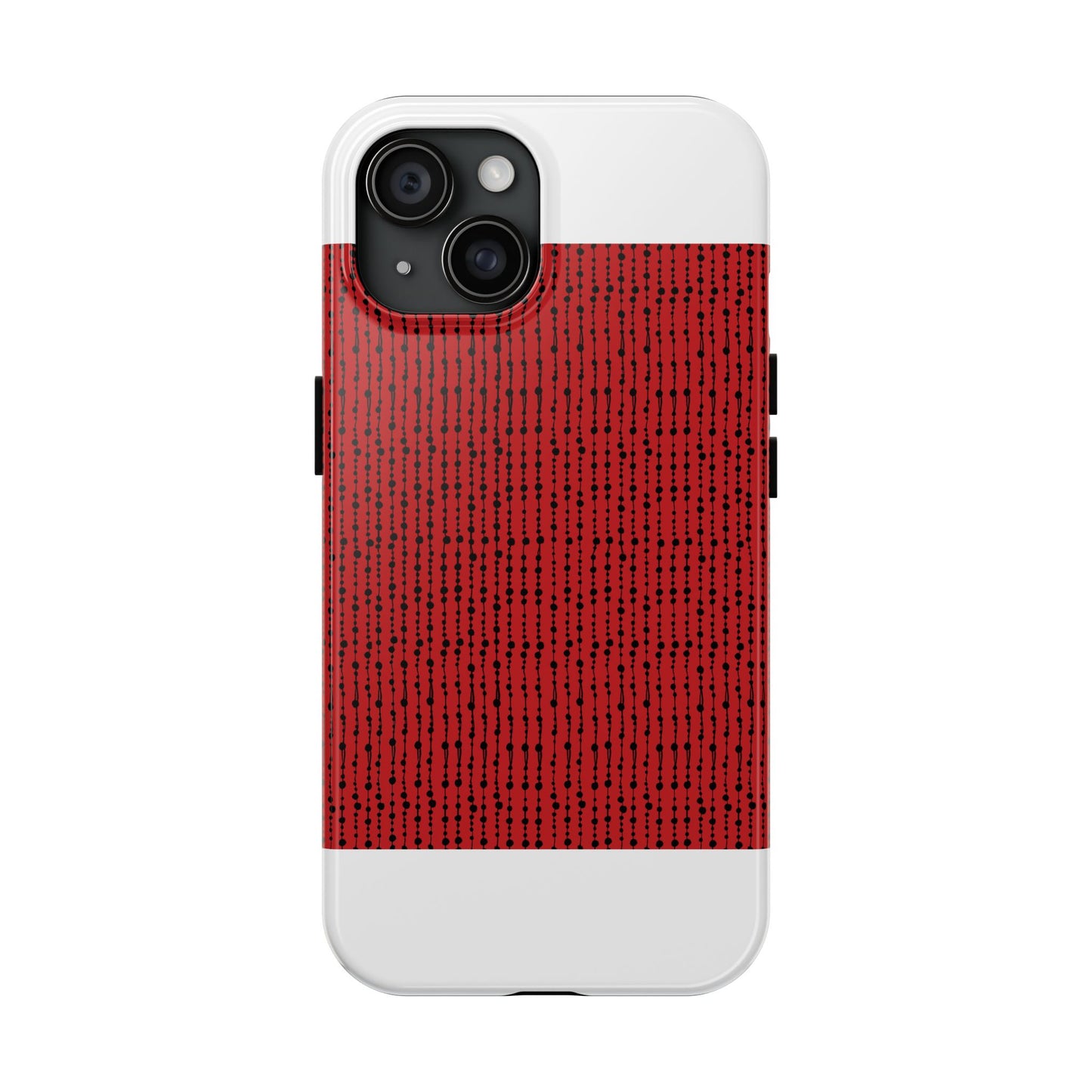 Beaded Curtain Red / Black Phone Case