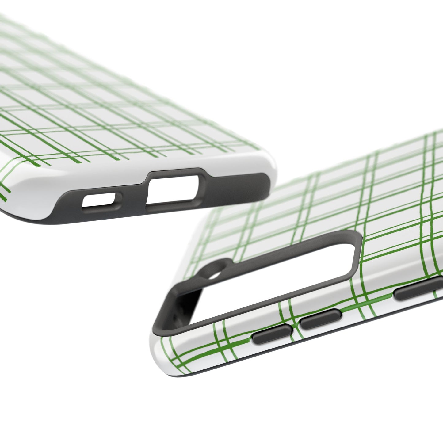 Little Plaid White / Green Phone Case