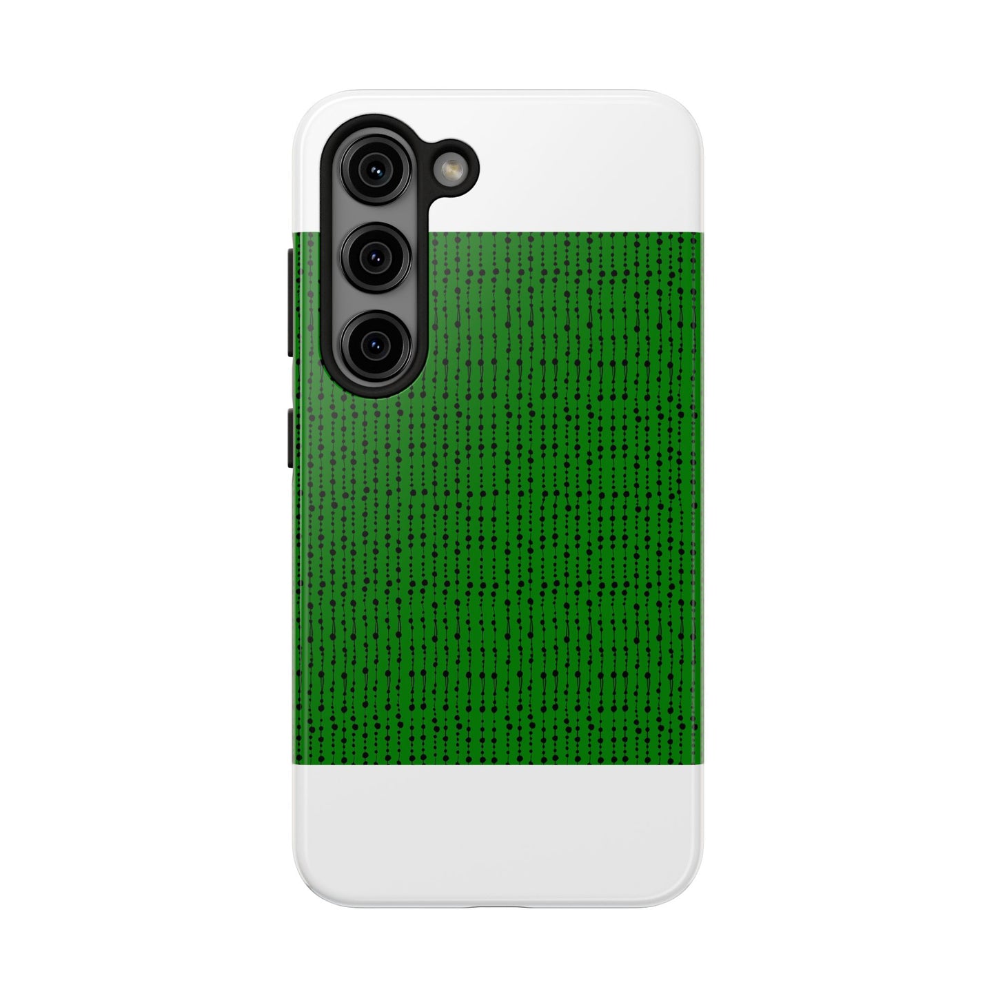 Beaded Curtain Green / Black Phone Case