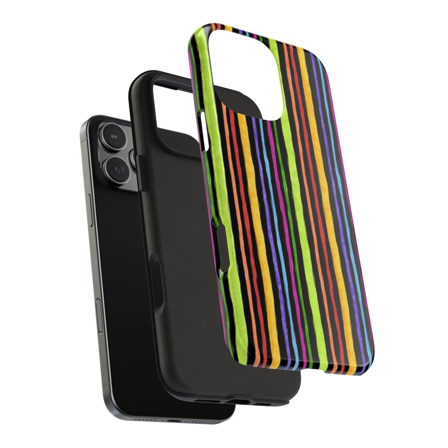 Stripe Fancy Black Phone Case