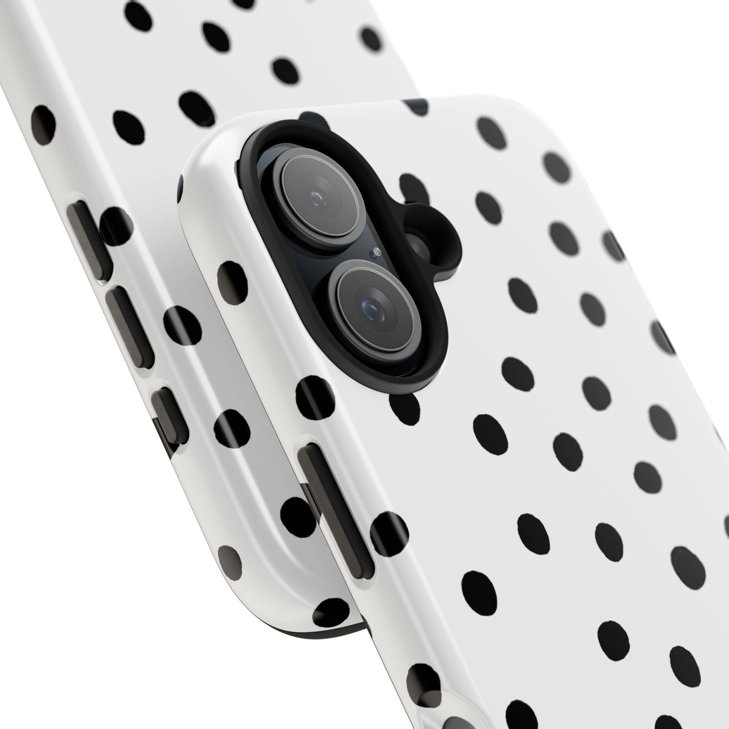 Dot White / Black Phone Case