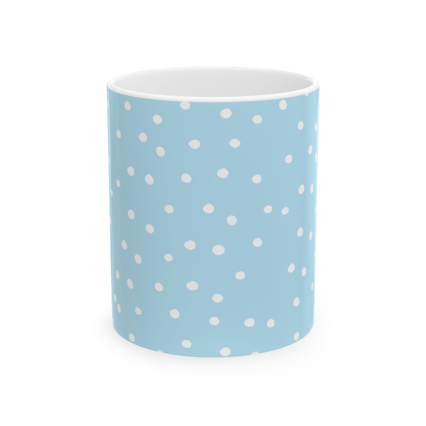 Dinky Dots Aqua / White Cup
