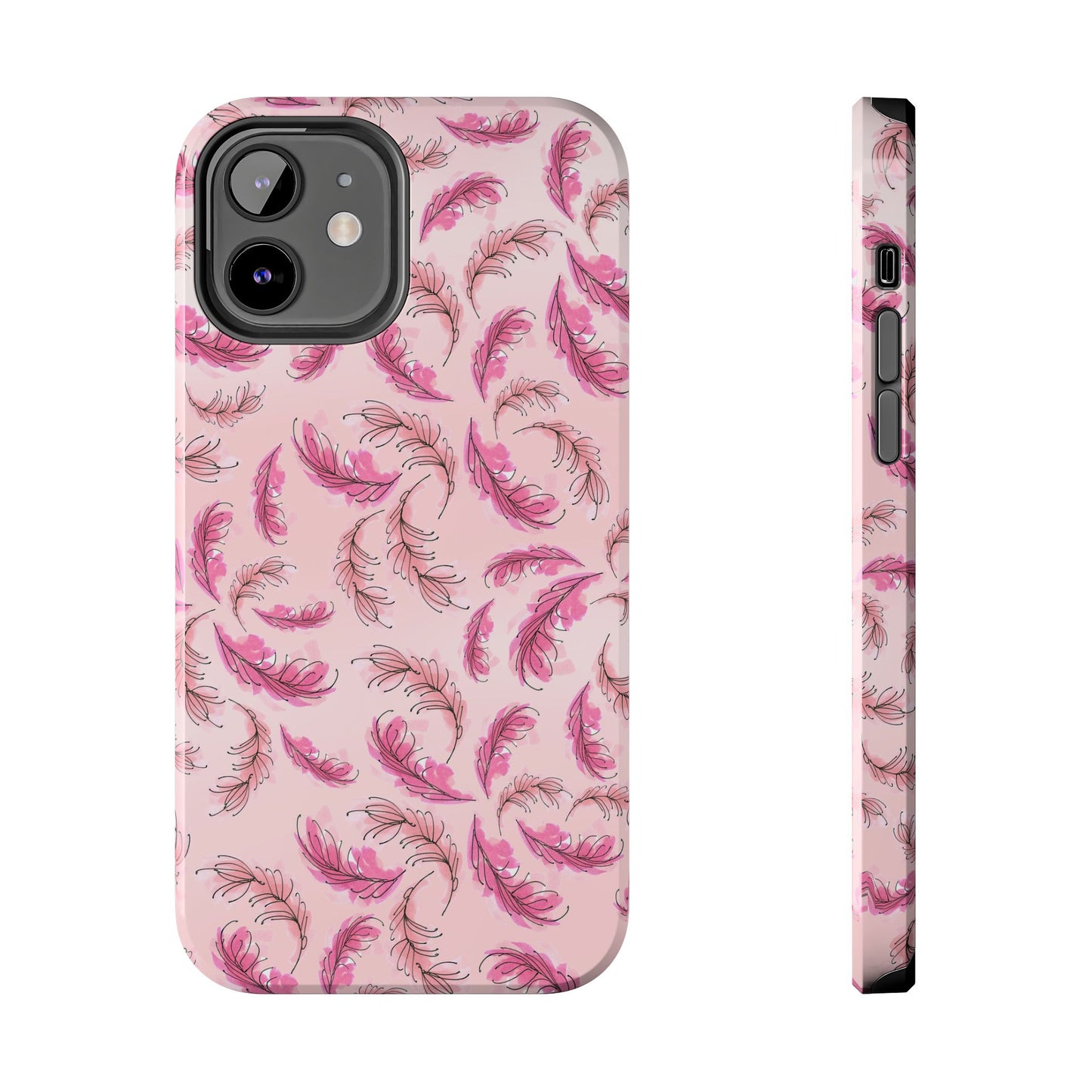 Flam Feathers Pink Phone Case