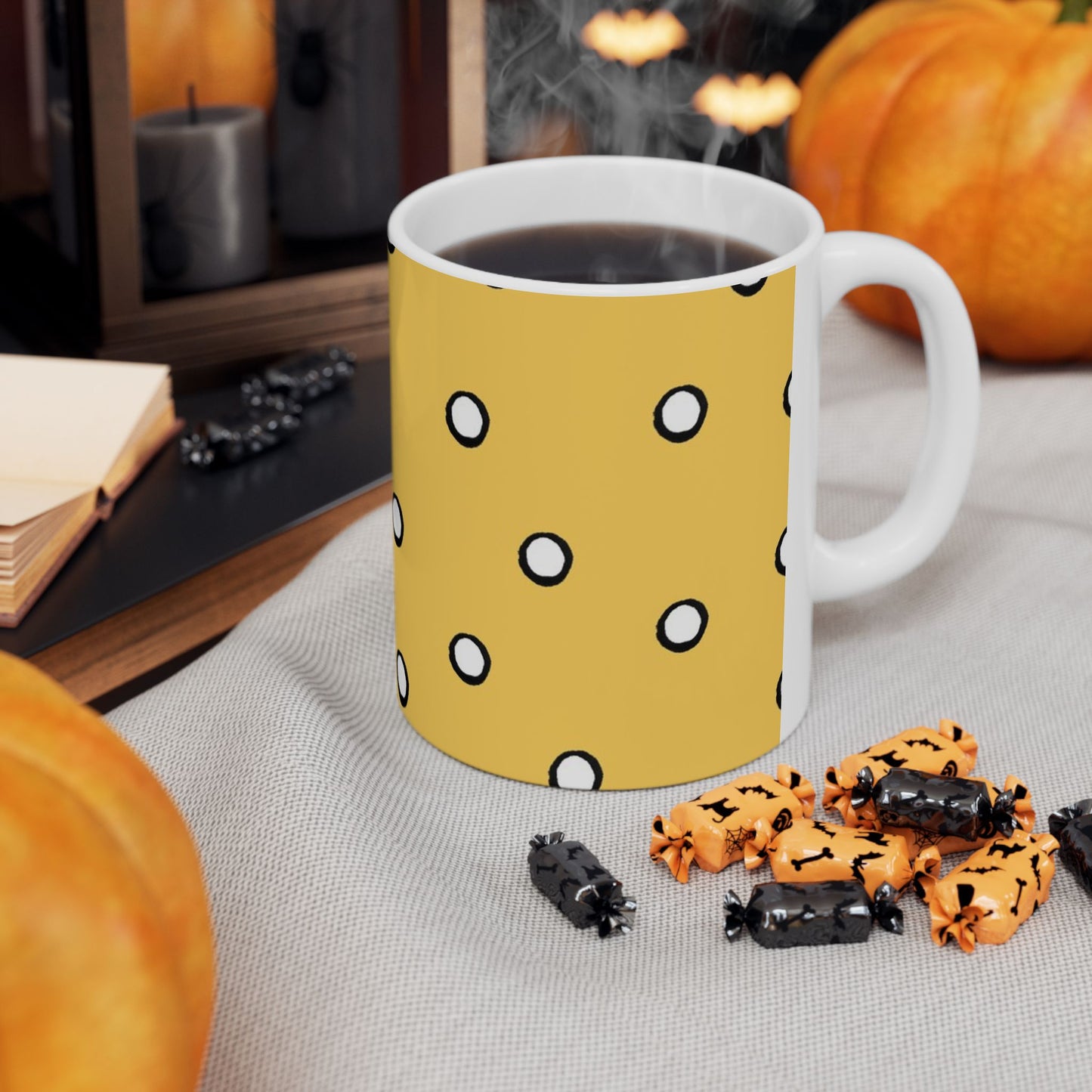 Dots Yellow / White / Black Cup