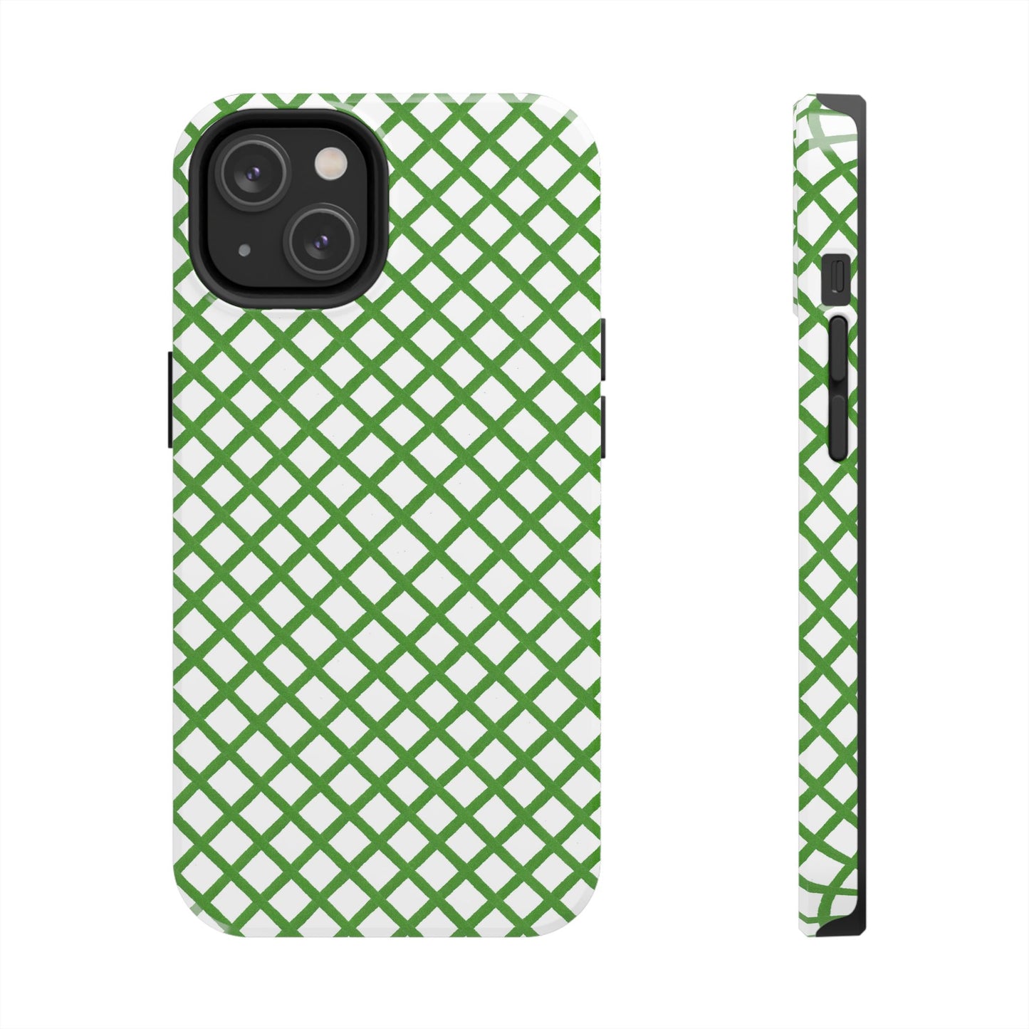 Trellis White / Green Phone Case