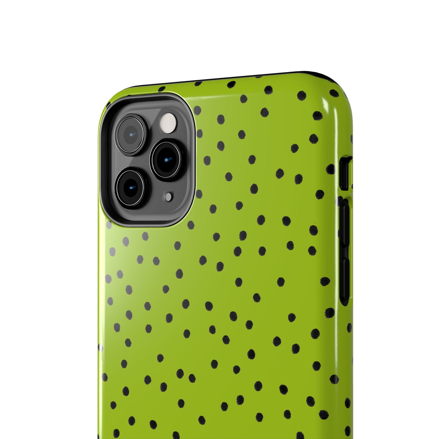 Dinky Dots Chartreuse / Black Phone Case