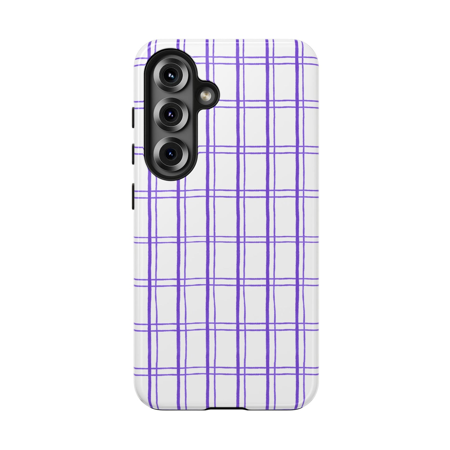 Little Plaid White / Blue Phone Case