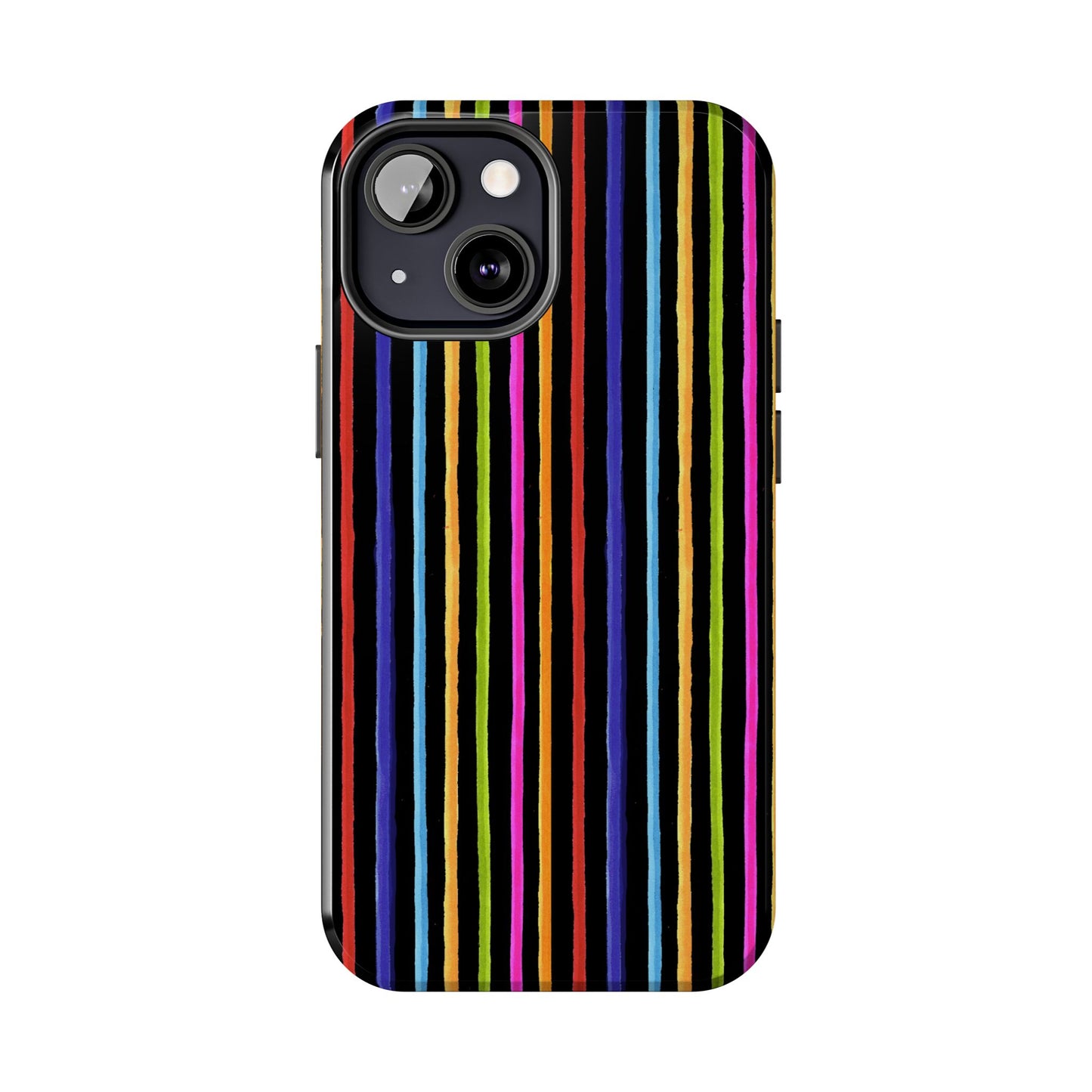 Happy Stripe Black Phone Case