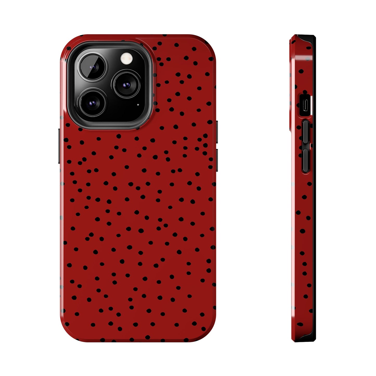Dinky Dots Scarlett / Black Phone Case