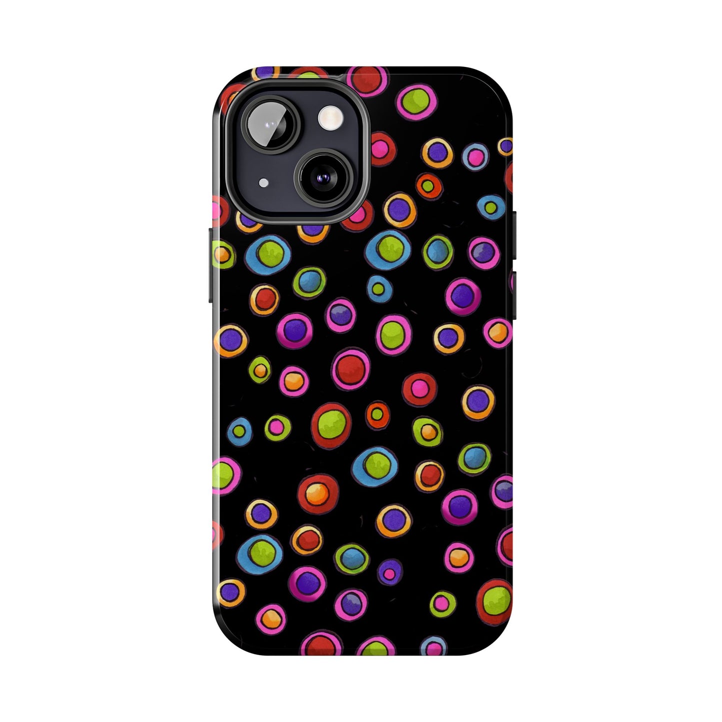 Dopey Dots Black Phone Case