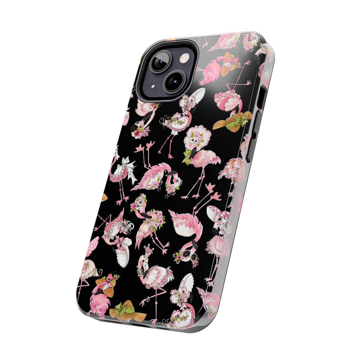 Tossed Flams Black Phone Case