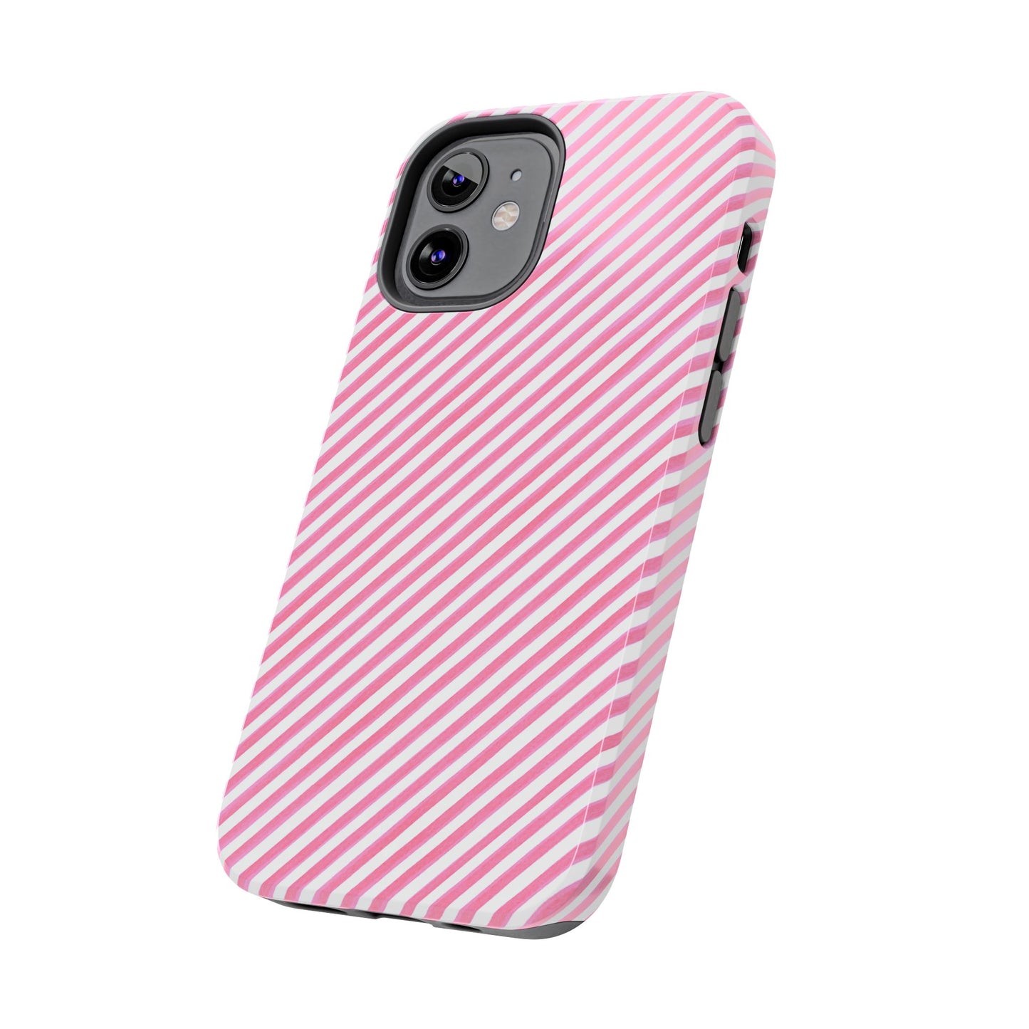 Bias Stripe Pink / White Phone Case
