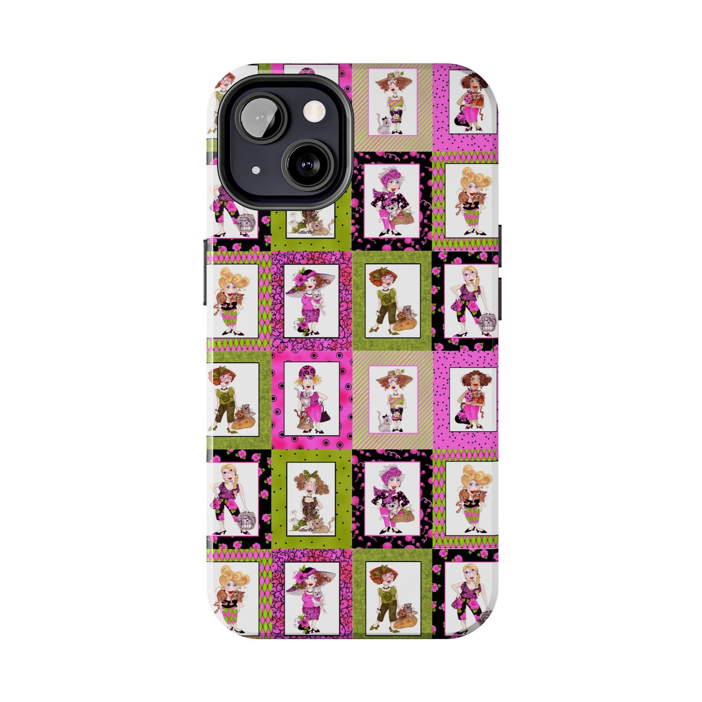 Cat Ladies Cerise Phone Case