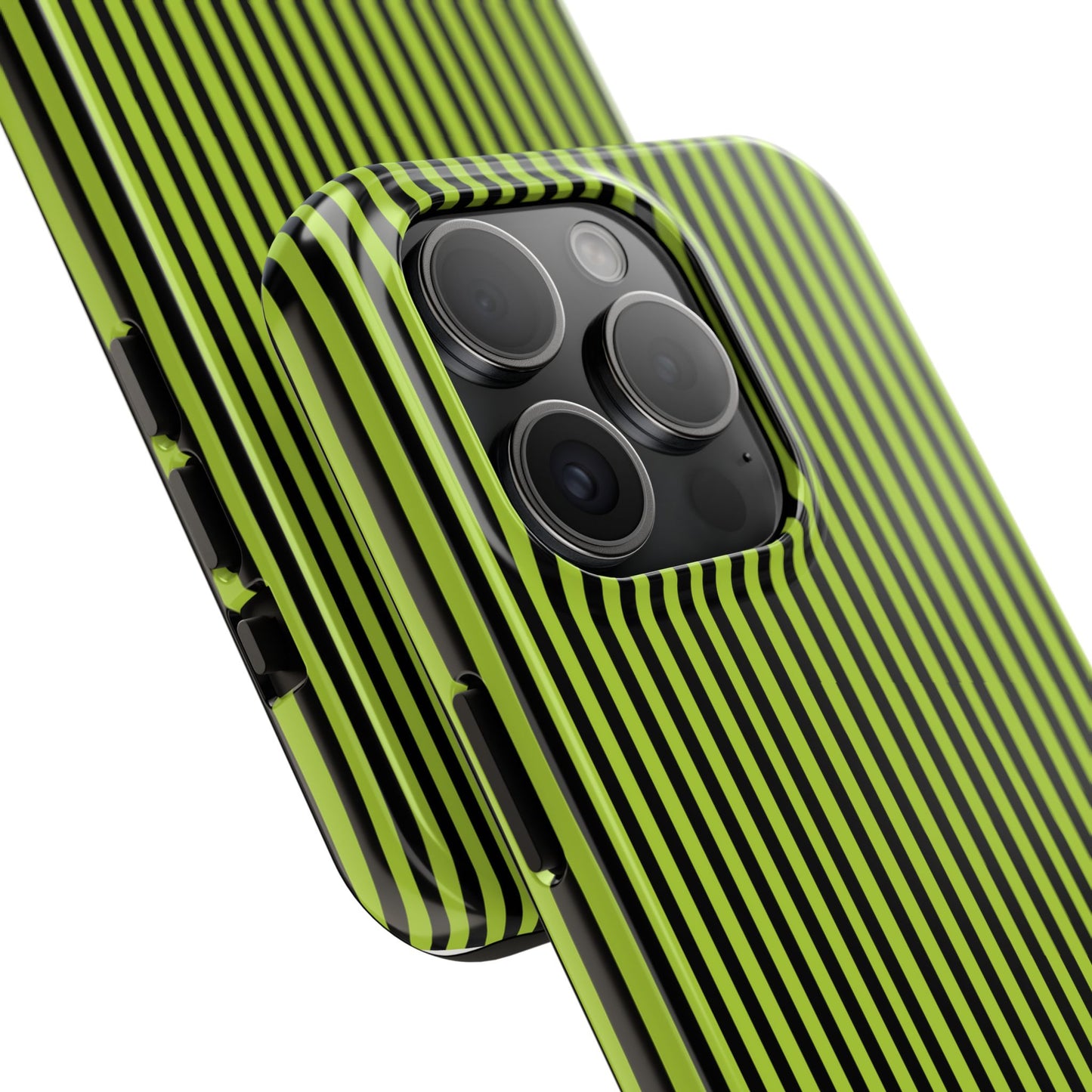 Stripe Green / Black Phone Case