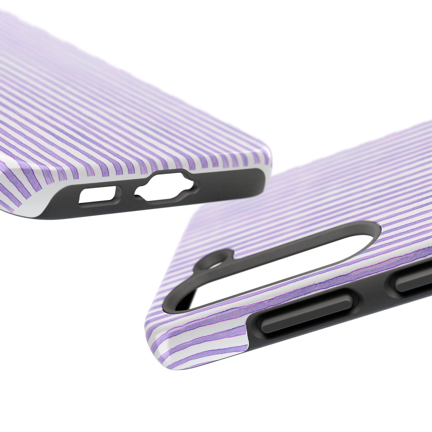 Candy Stripe White / Lilac Phone Case