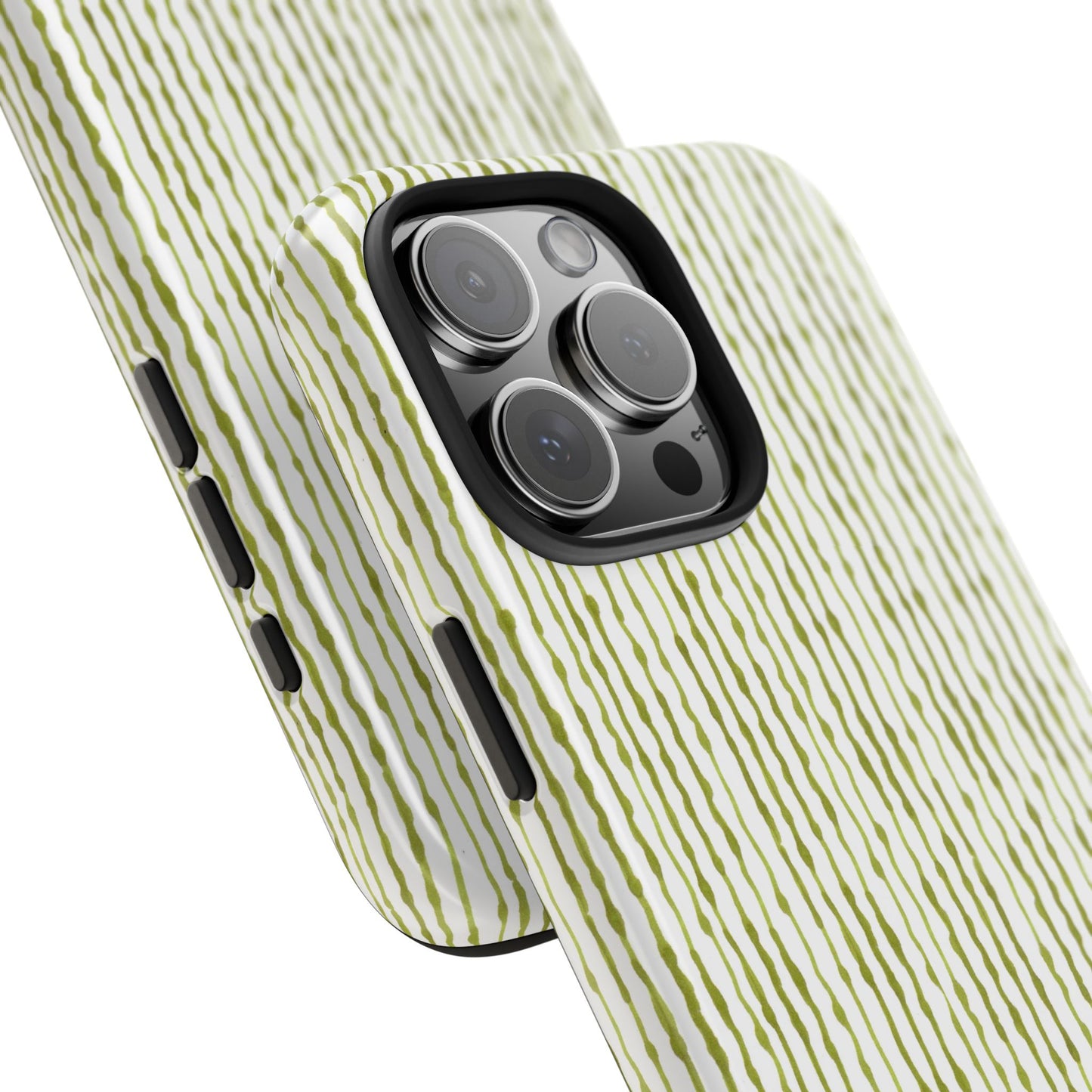 Faux Seersucker White / Green Phone Case