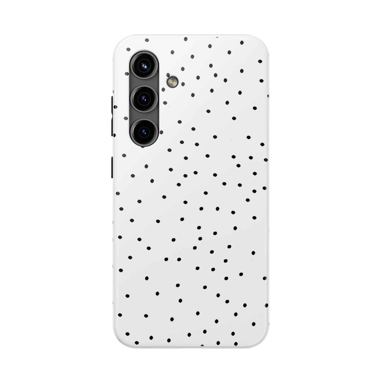 Space Dots White / Black Phone Case