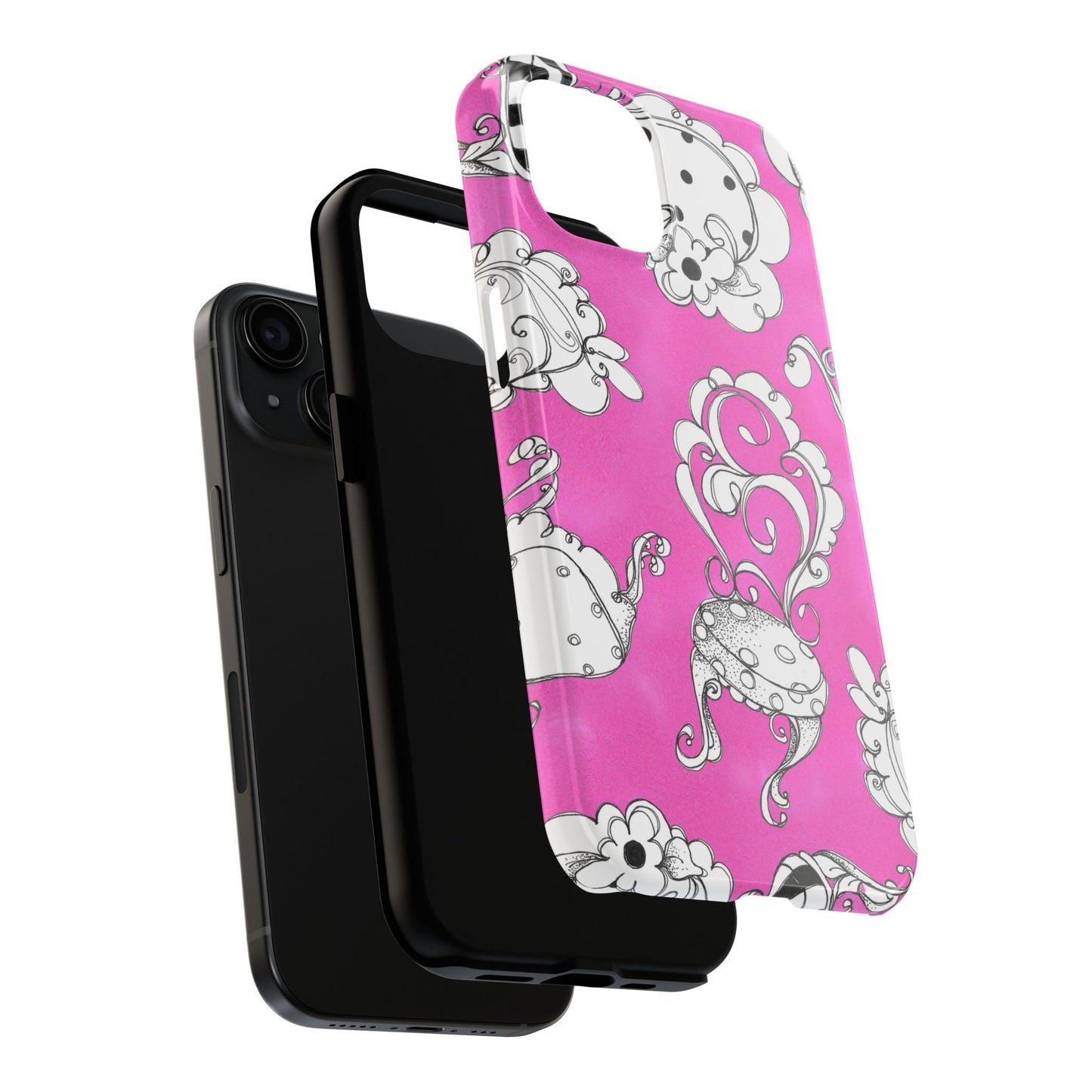 Bistro Chairs Pink Phone Case