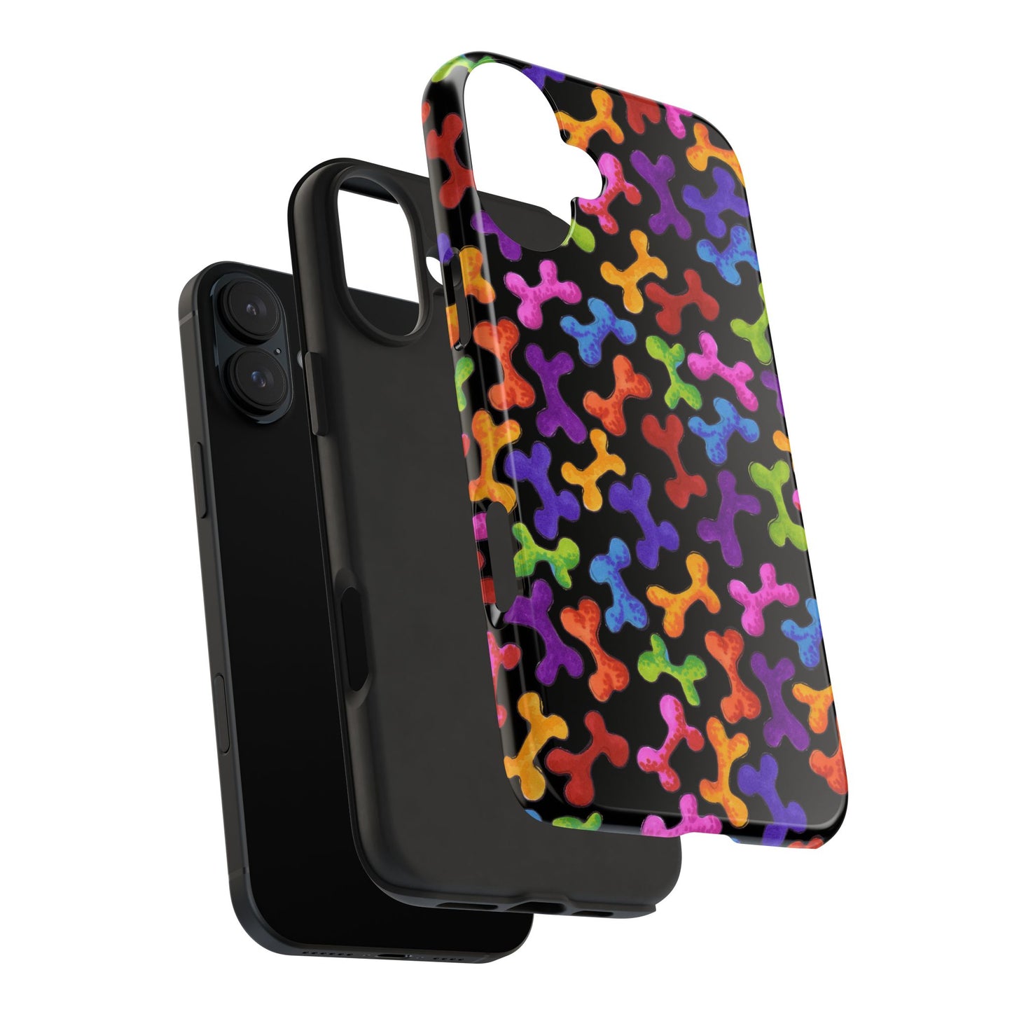 Fancy Bones Black / Multi Phone Case