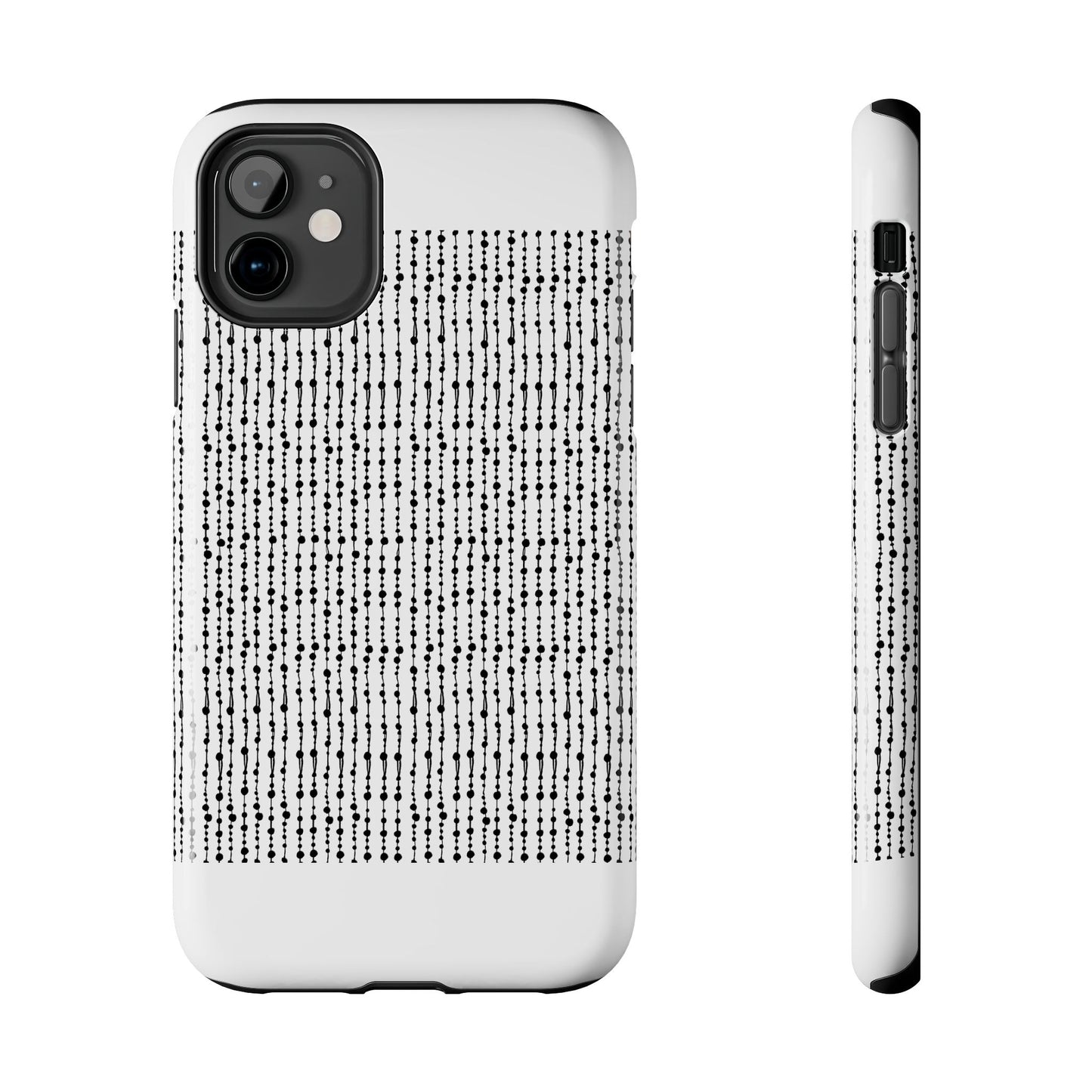Beaded Curtain White / Black Phone Case