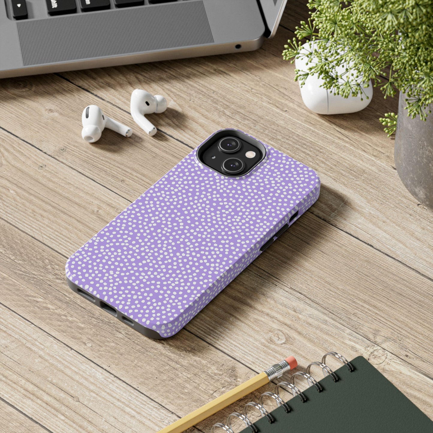 Bitty Dots Lilac / White Phone Case