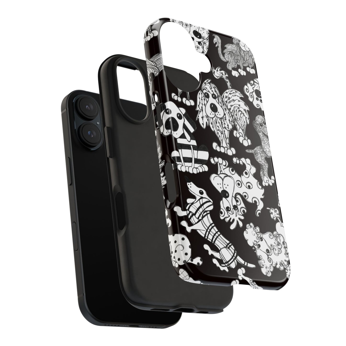 Dear Doggies Black Phone Case