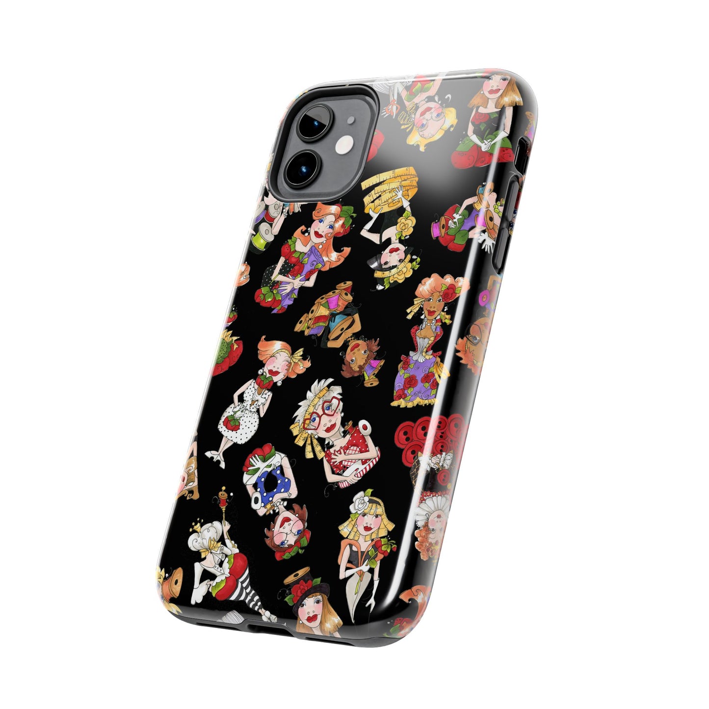 Curious Toss Black Phone Case