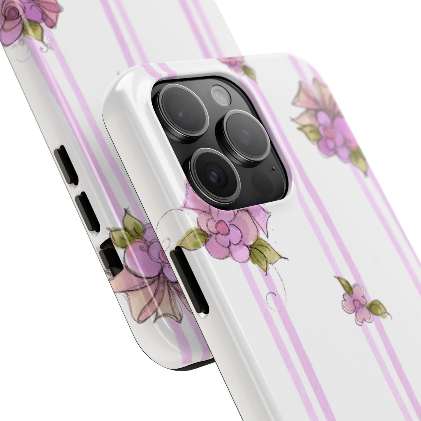 Flower Model Flower Stripe Phone Case