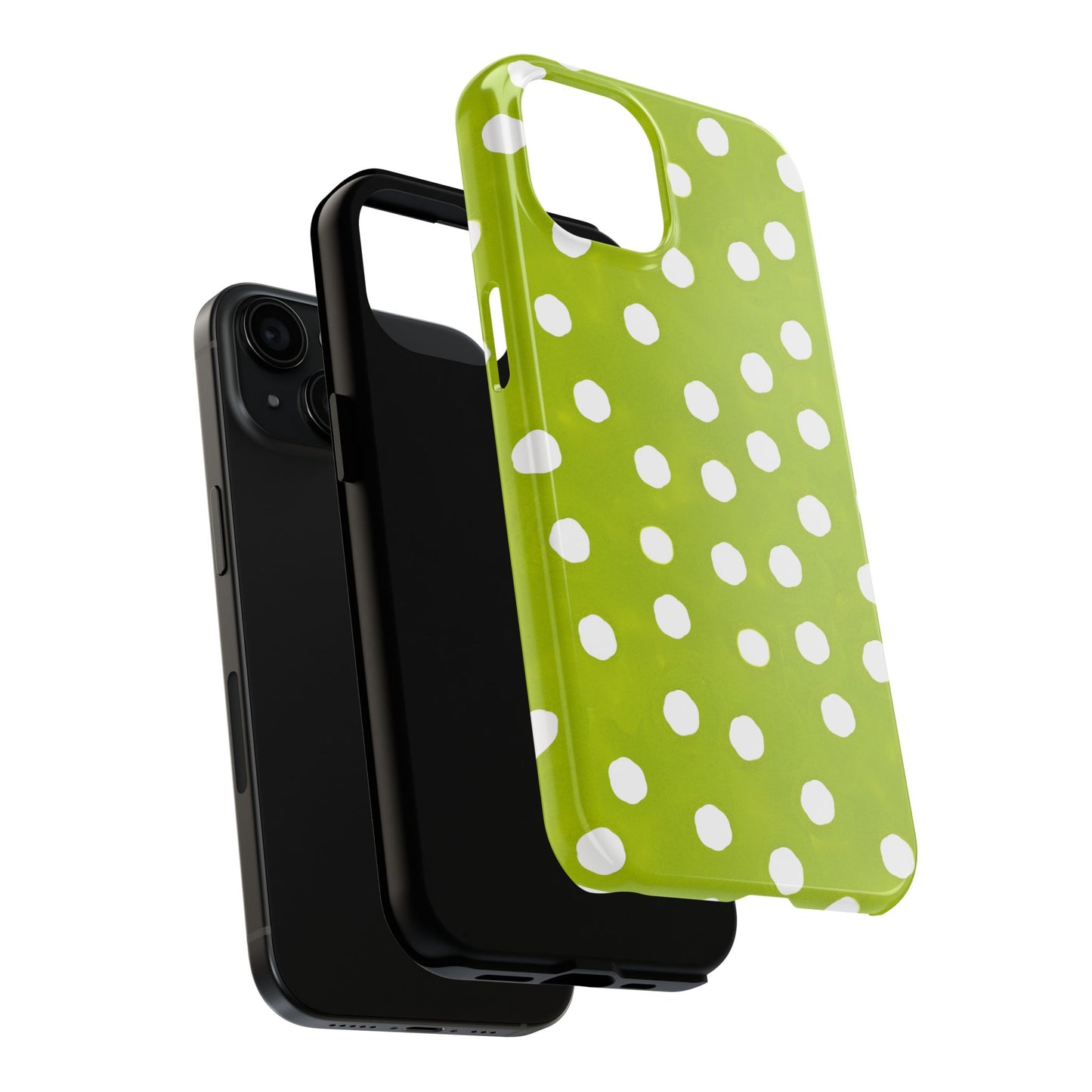 Jumbo Dots Green / White Phone Case
