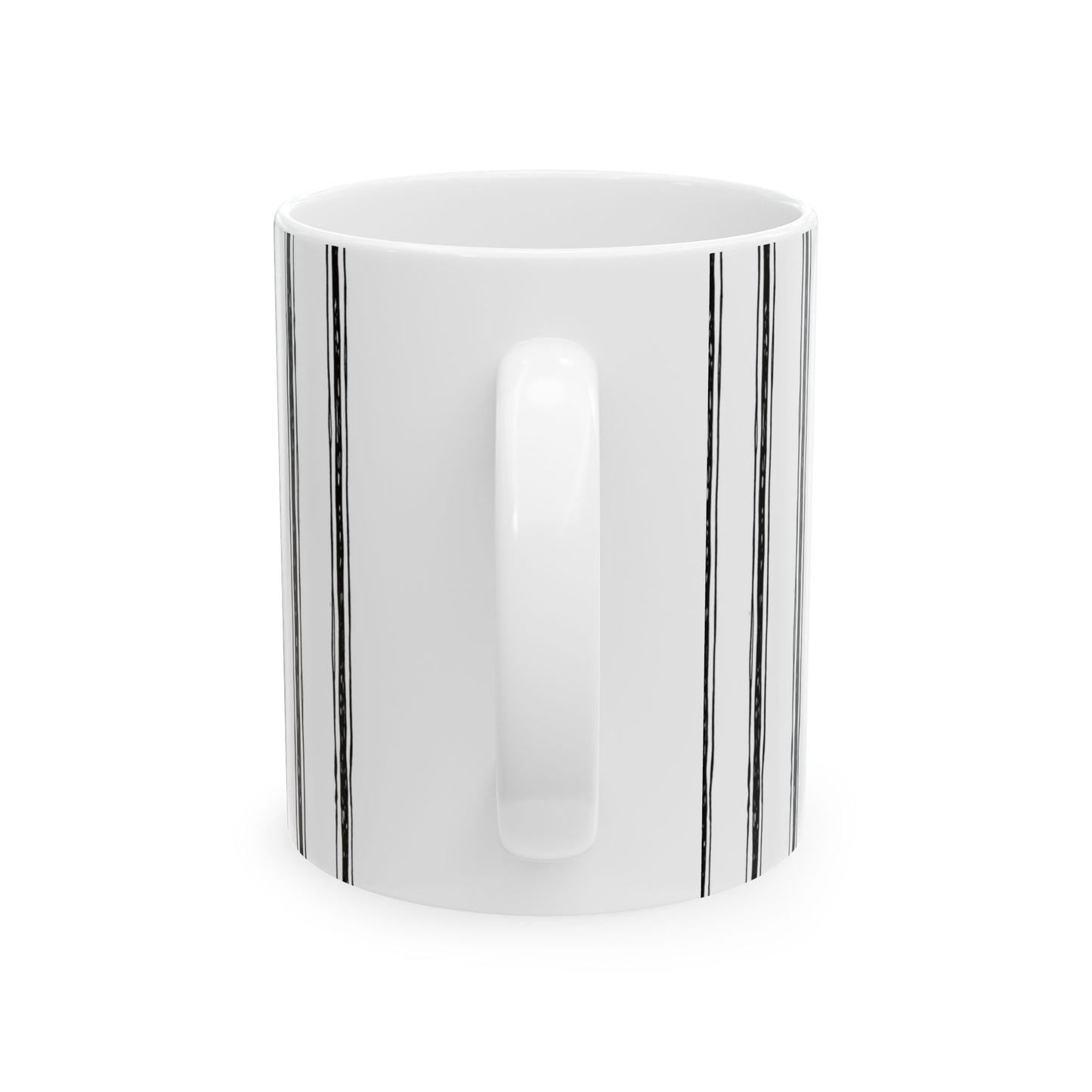 Napkin Stripe White / Black Cup