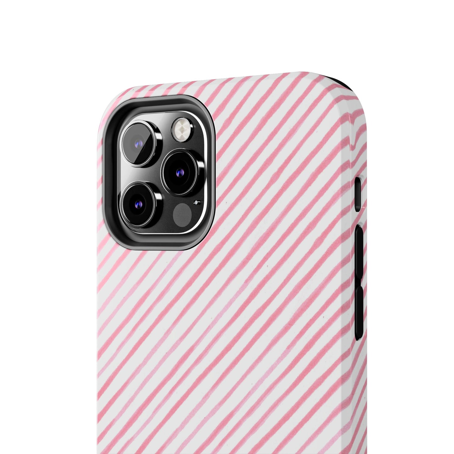 Bias Stripe White / Pink Phone Case