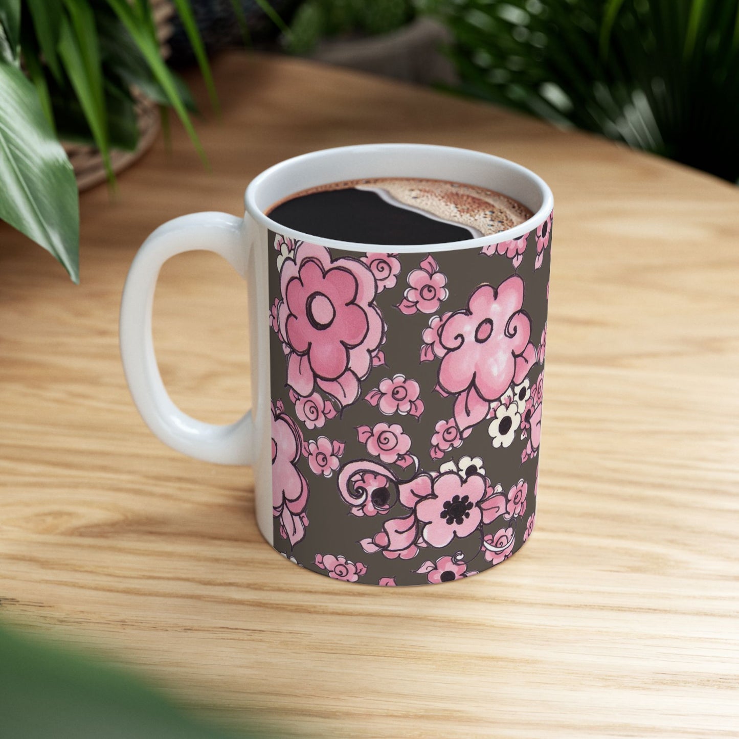 Profuse Posies Mocha Cup