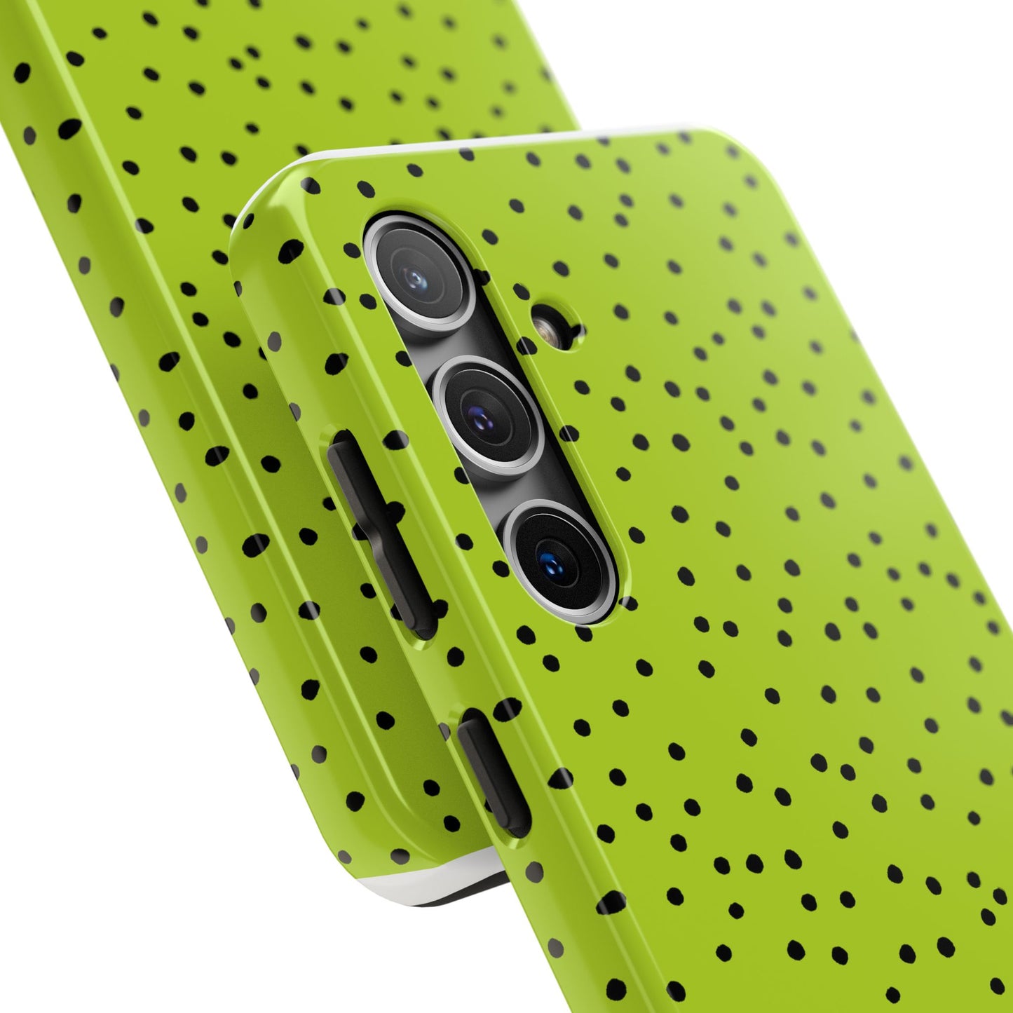 Dinky Dots Lime / Black Phone Case