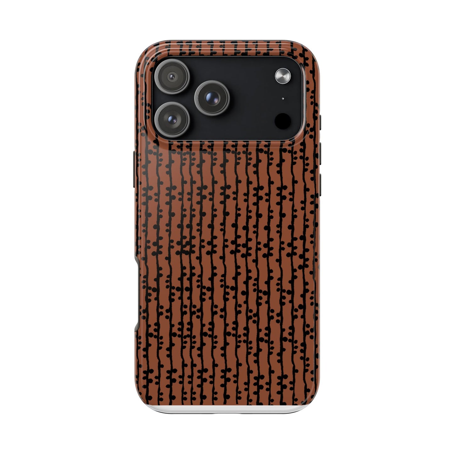 Loopy Stripe Brown Phone Case