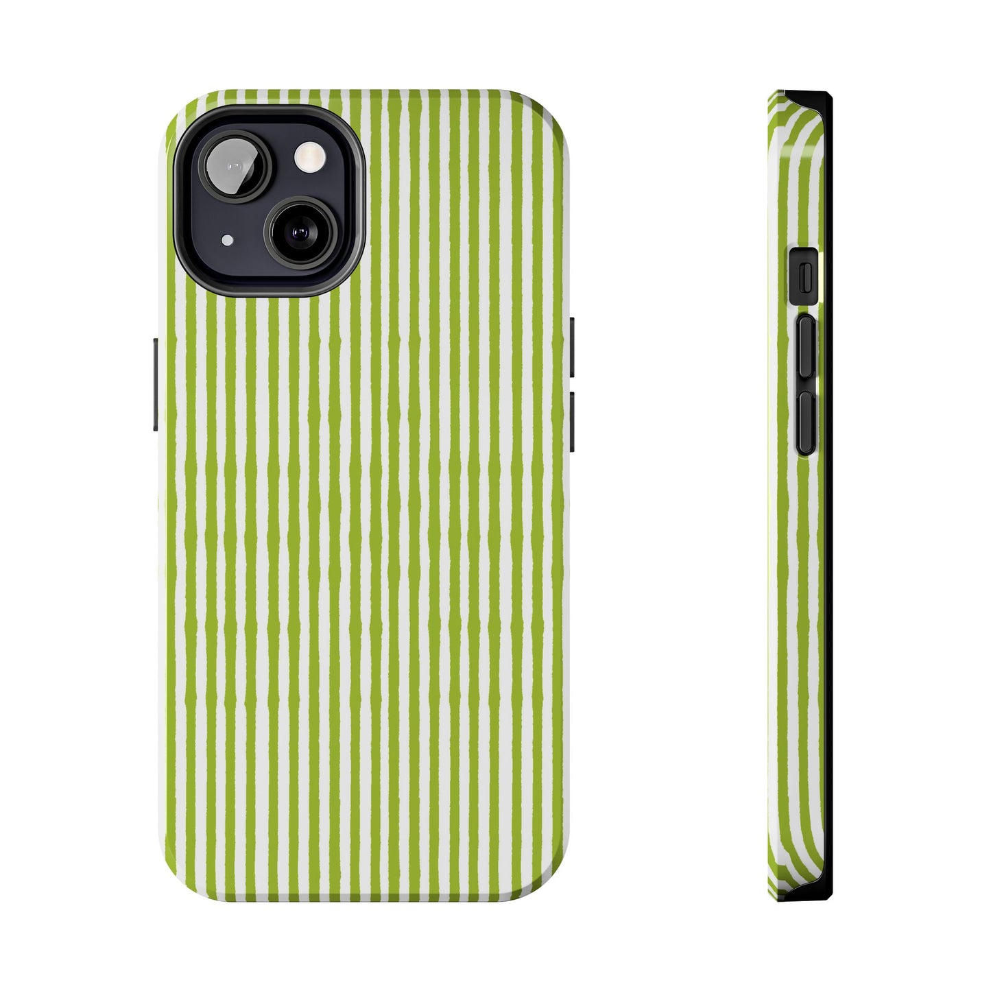 Lazy Stripe Green / White Phone Case