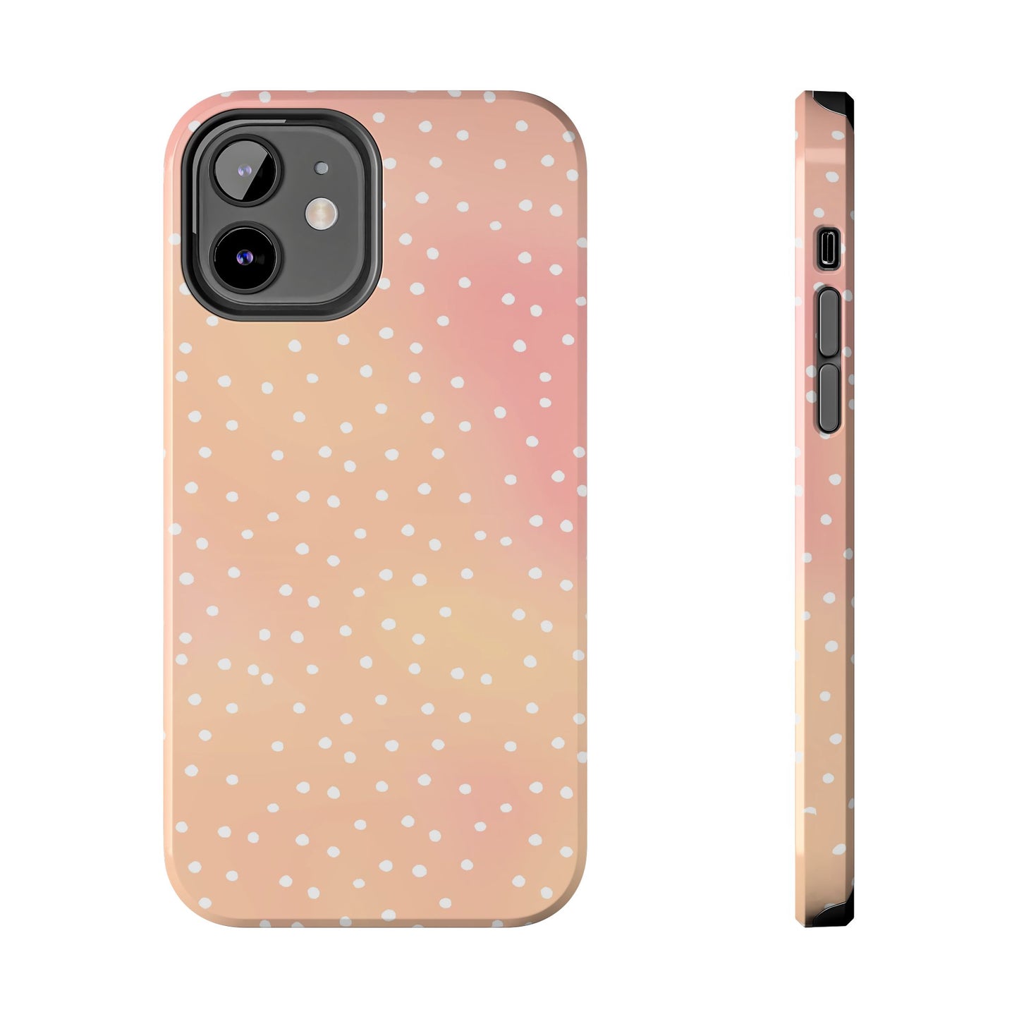 Dinky Dots Peach / White Phone Case