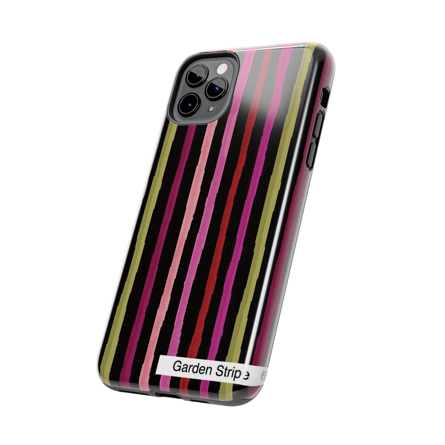 Garden Stripe Black Phone Case