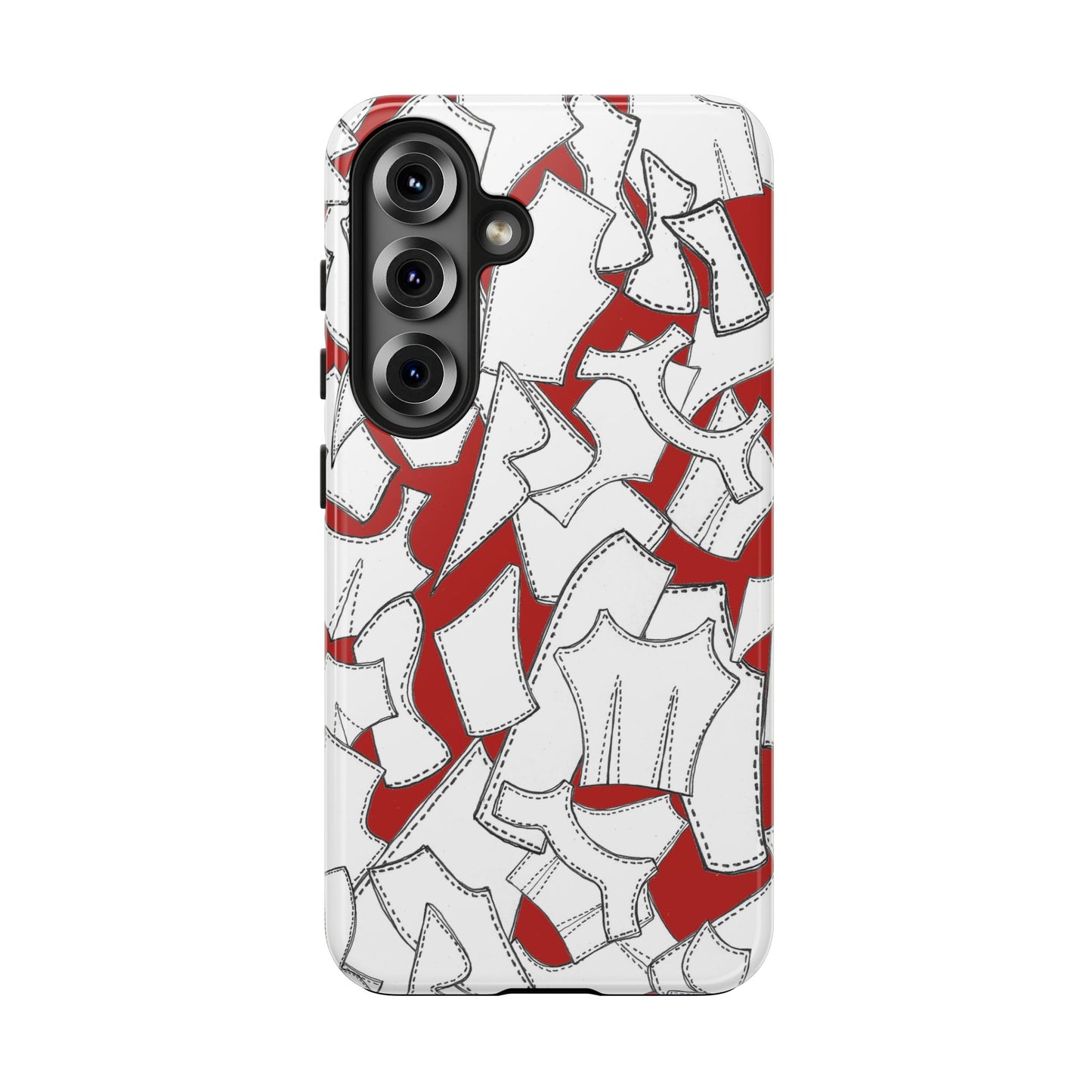 Pattern Pieces Red Phone Case