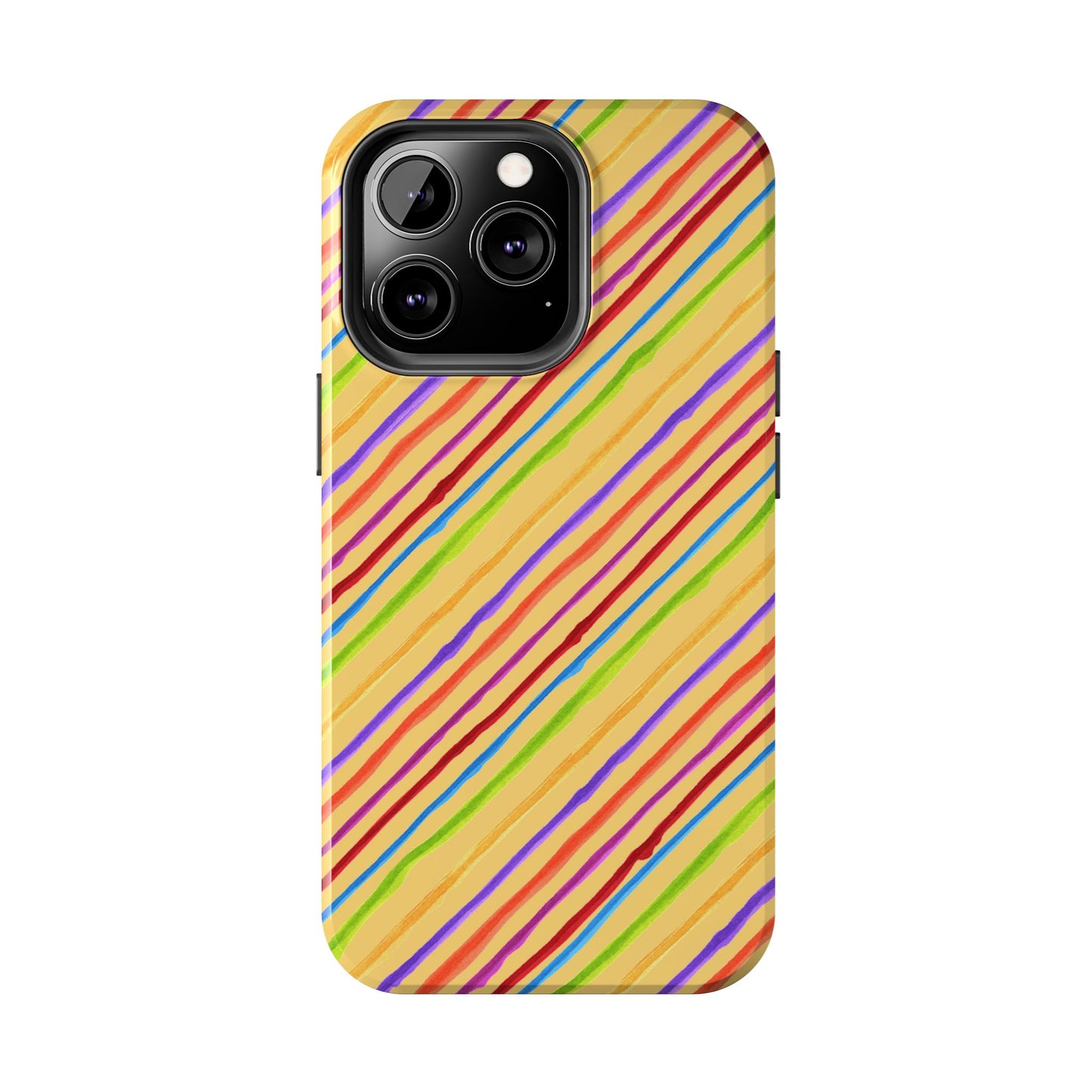 Calico Stripe Yellow Phone Case