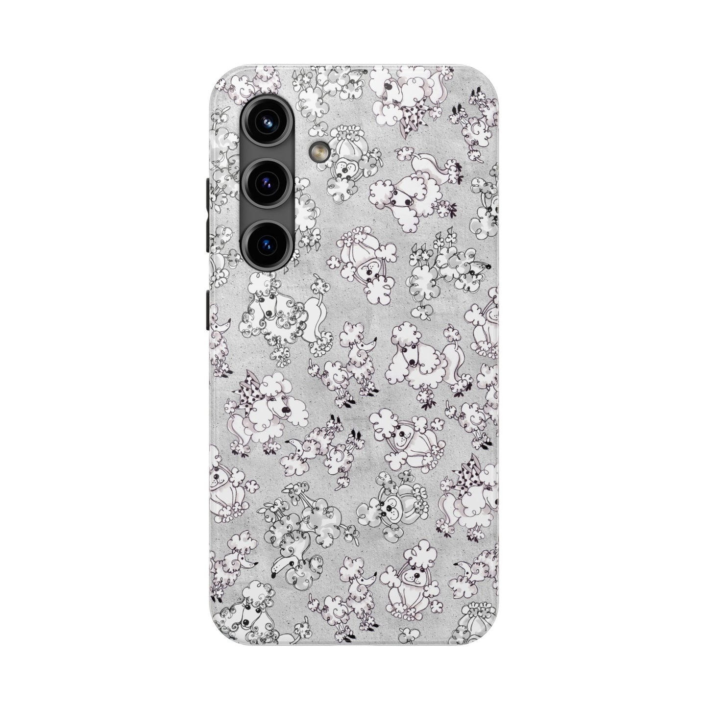 Paris Poodles Silver Phone Case