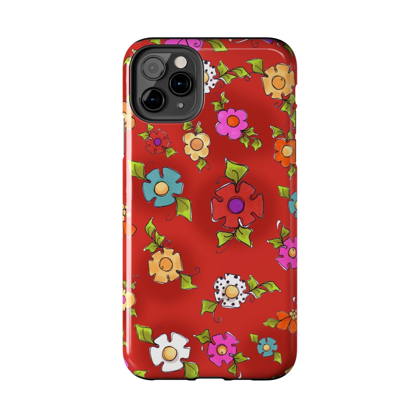 Happy Blooms Red Phone Case