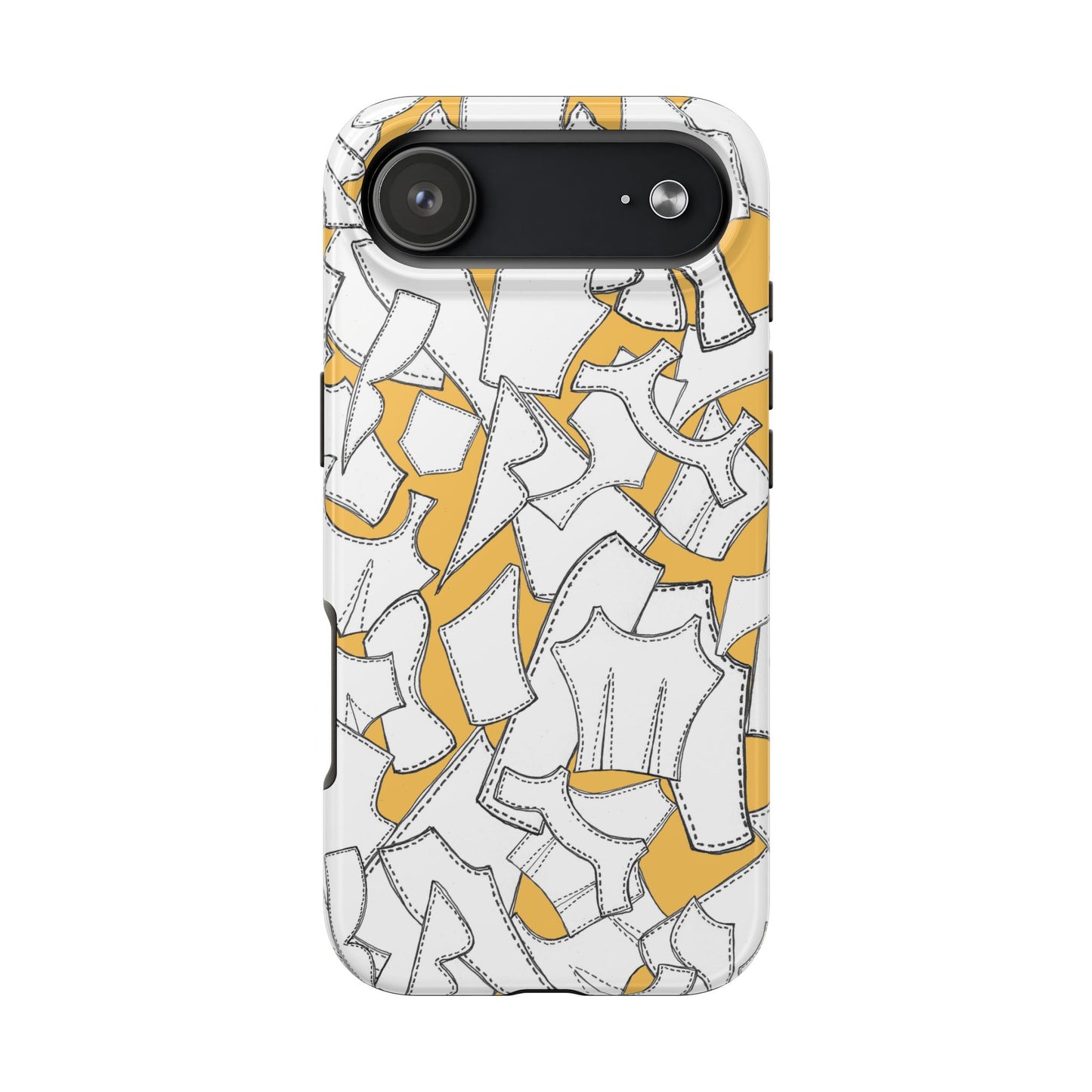 Pattern Pieces Yellow Phone Case